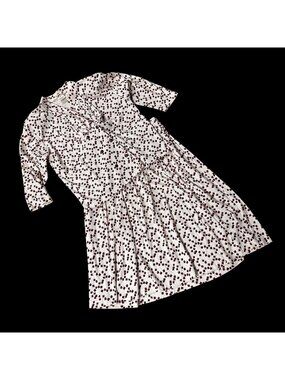 Vintage Skirt Top Set Size Large Cream Burgundy Geometric 1980s Shoulder Pads